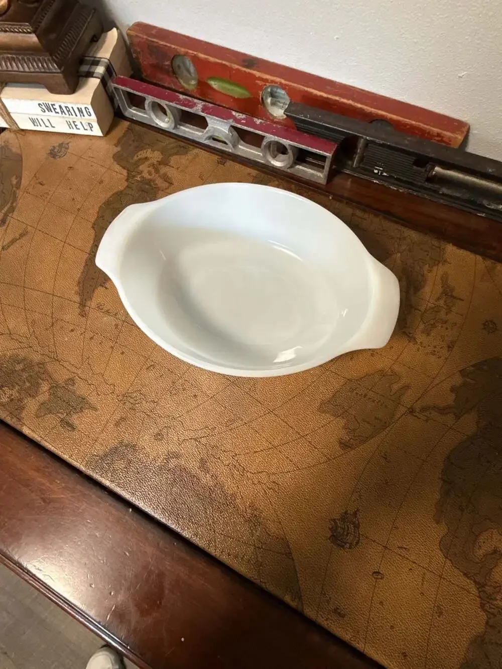 Vintage Anchor Hocking Fire King Blue Cornflower Oval Casserole Dish #433